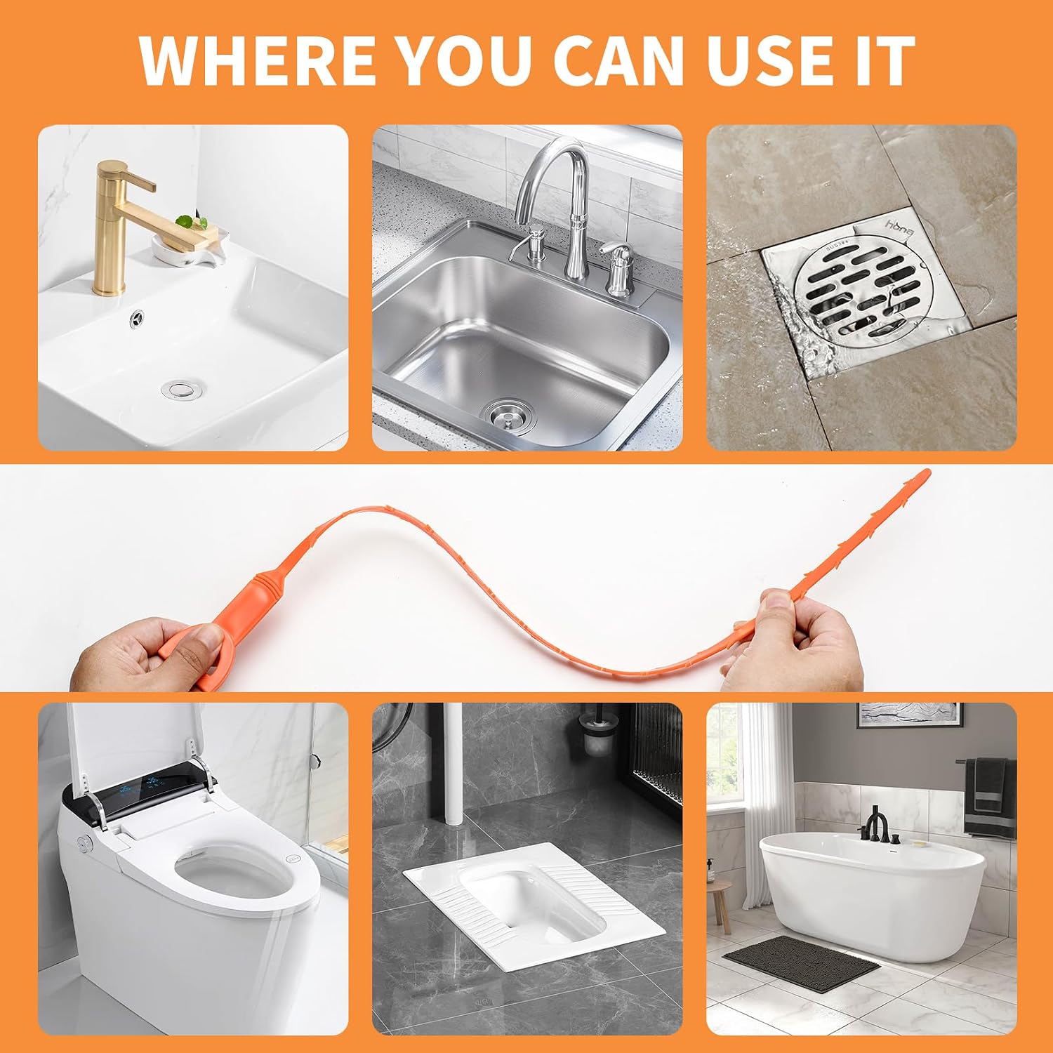4-Pack 20-Inch Drain Snake, Fl - огляд і ціна Drain Snake Flexible